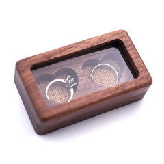 Wooden Double  Ring box