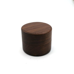 Walnut Round  Wood Ring Box
