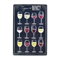 Wine Menu 3D Embossed Poster