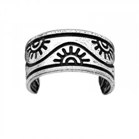 Silver Sun Ear Cuff