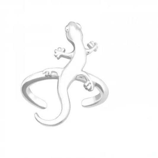 Silver Lizard Ear Cuff