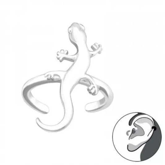 Silver Lizard Ear Cuff