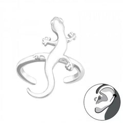 Silver Lizard Ear Cuff