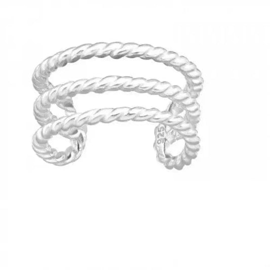Silver Triple Line Ear Cuff