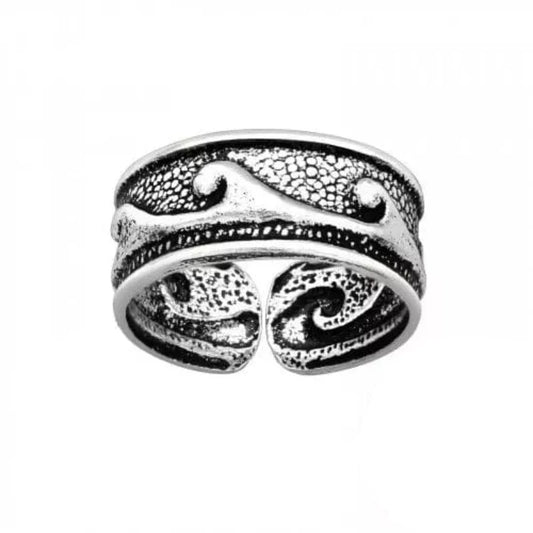 Silver Wave Ear Cuff