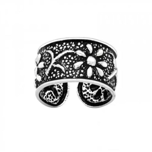 Silver Flower Ear Cuff