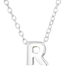 Sterling Silver Letter R Necklace