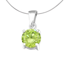 Silver Birthstones Pendant Necklace