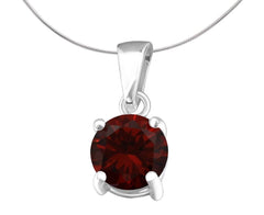Silver Birthstones Pendant Necklace