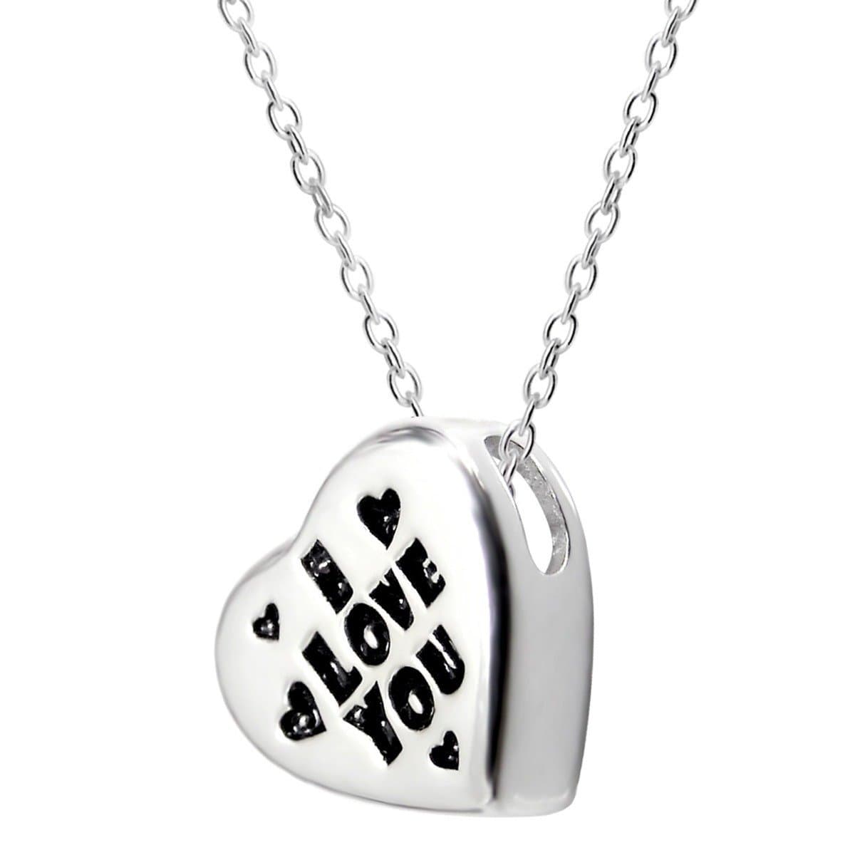 Sterling Silver I love You Necklace
