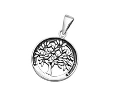 Silver Circular Tree-Of-Life Pendant