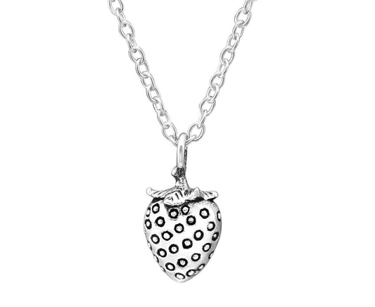 Children's Sterling Silver Strawberry Necklace