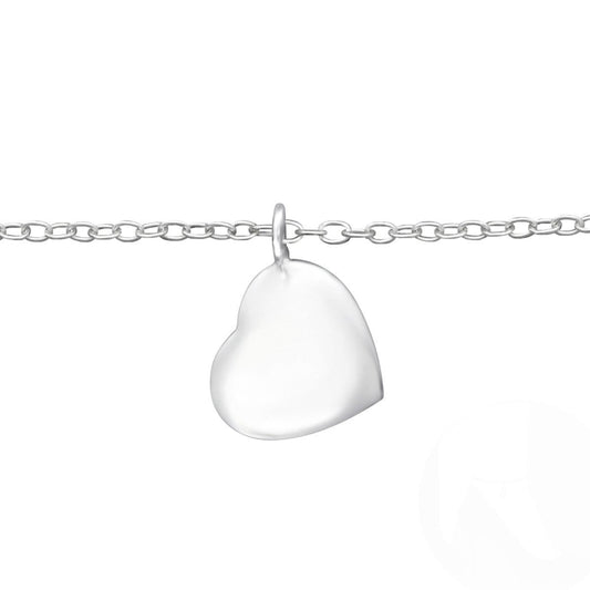 Sterling Silver Heart Anklet