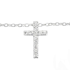 Sterling Silver Cross Anklet
