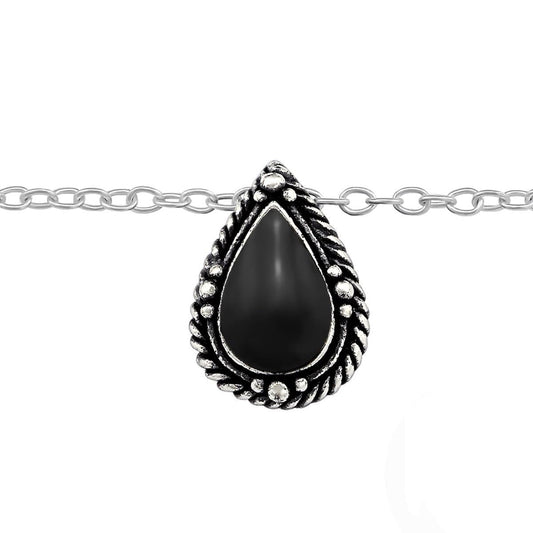 Sterling Silver Drop Anklet