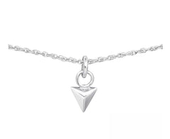 Sterling Silver Triangle Choker Pendant Necklace