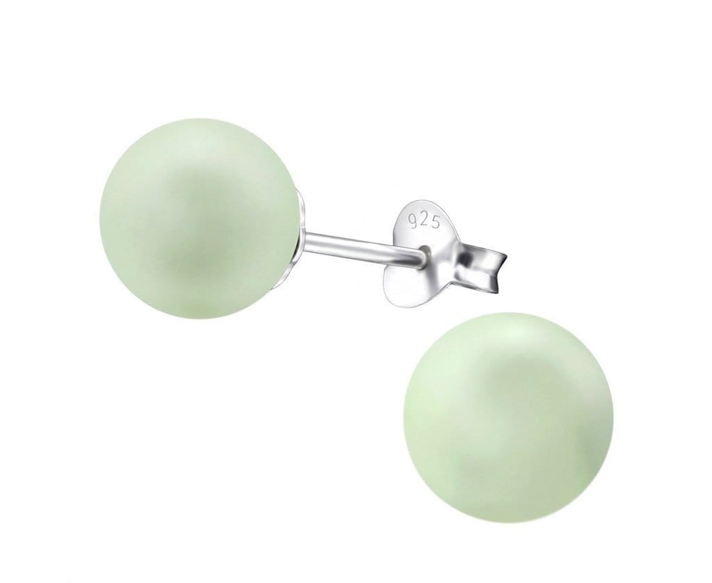 Sterling Silver Pearl Pastel Stud Earrings