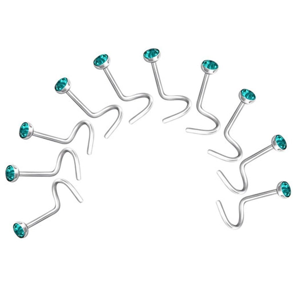 10 X Round Nose Stud Body jewellery 2.6mm