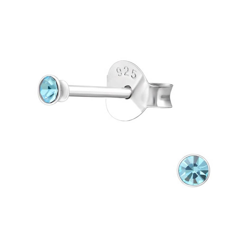 Small Round Silver Stud Earrings
