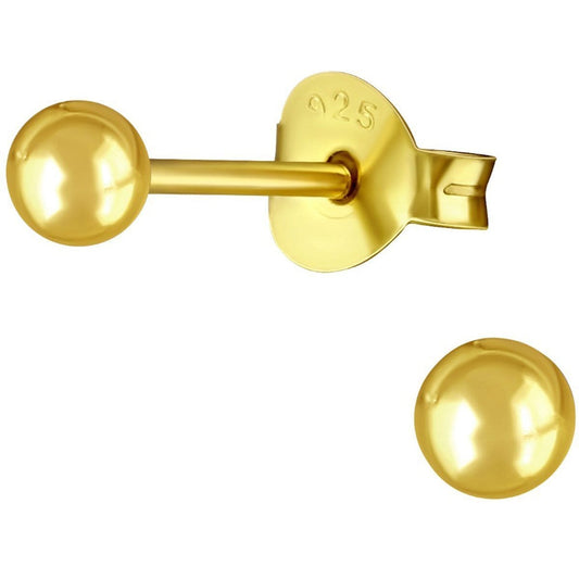 Gold Ball Stud Earrings