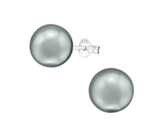 Sterling Silver and  Pearl Stud Earrings