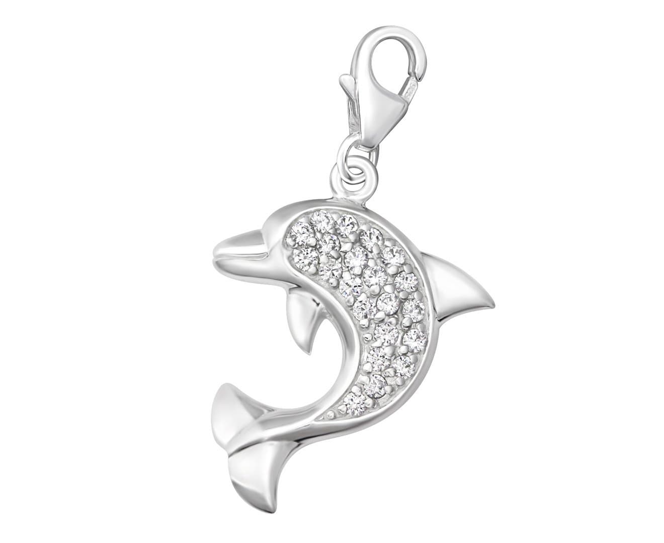 Sterling Silver Dolphin Clip on Charm