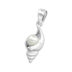 Silver Shell Based Pearl Pendant