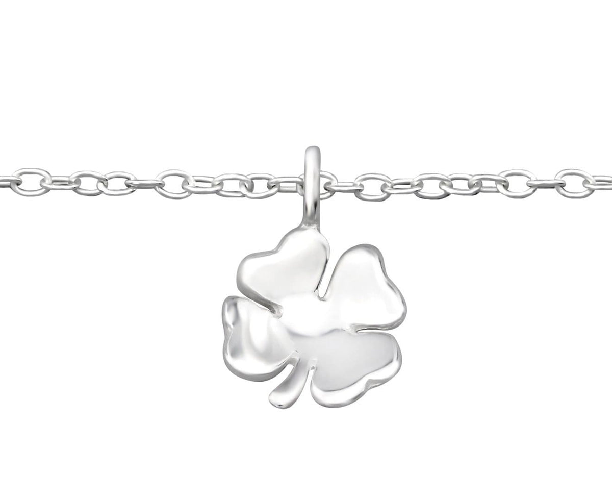 Sterling Silver Shamrock Anklet