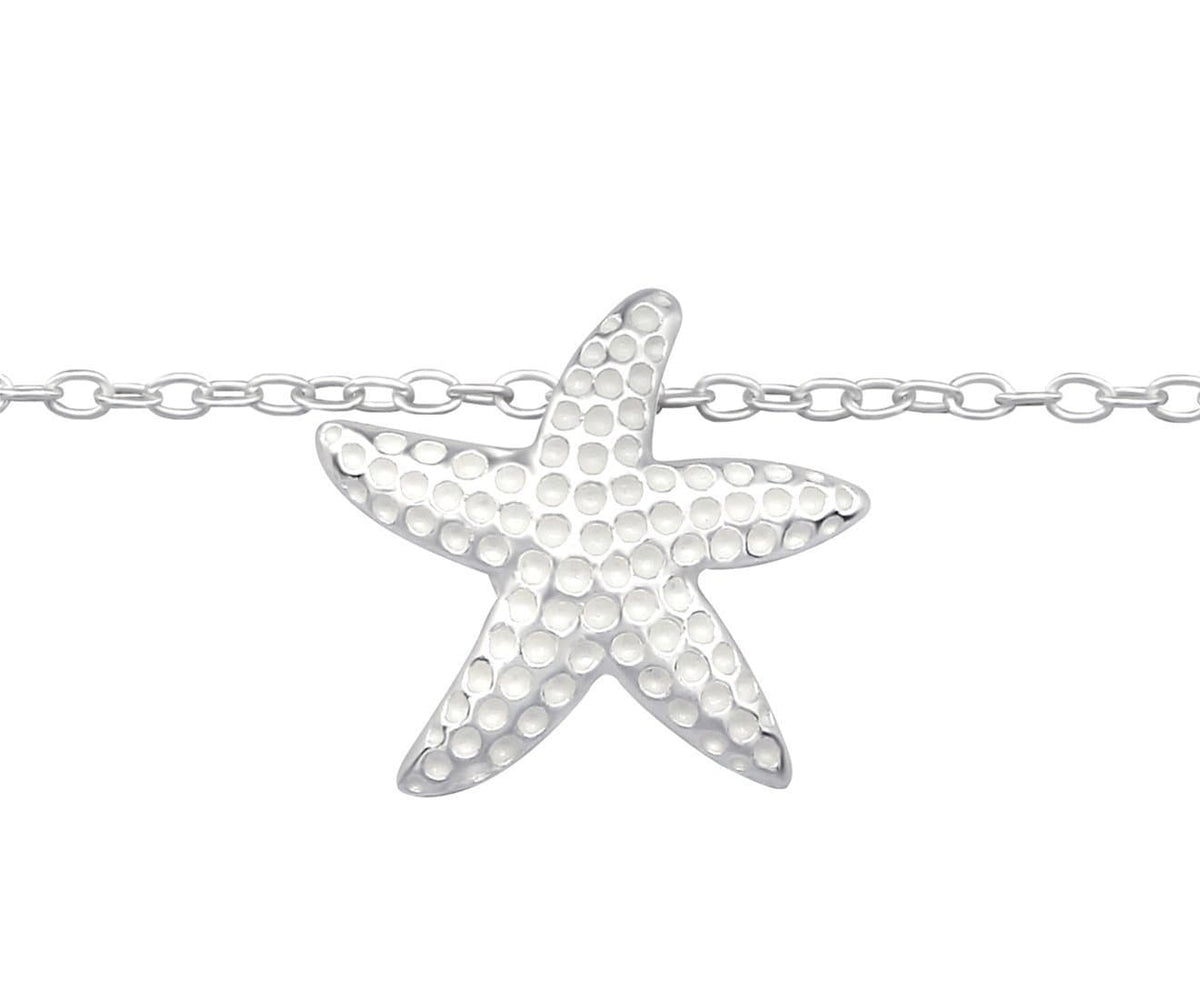 Sterling Silver Starfish Anklet