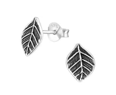 Sterling Silver tropical leaf earrings