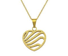 Surgical Steel Gold Plated Heart Necklace