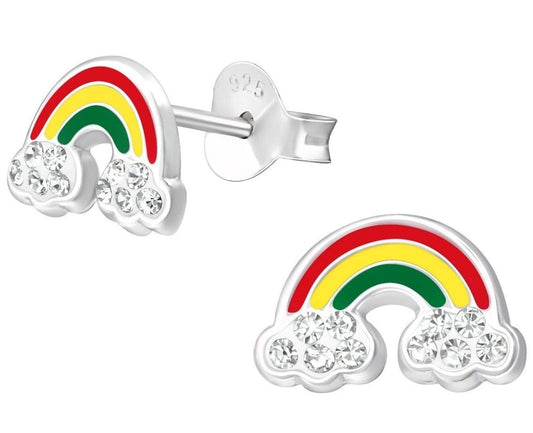 Silver Rainbow Earrings for girls