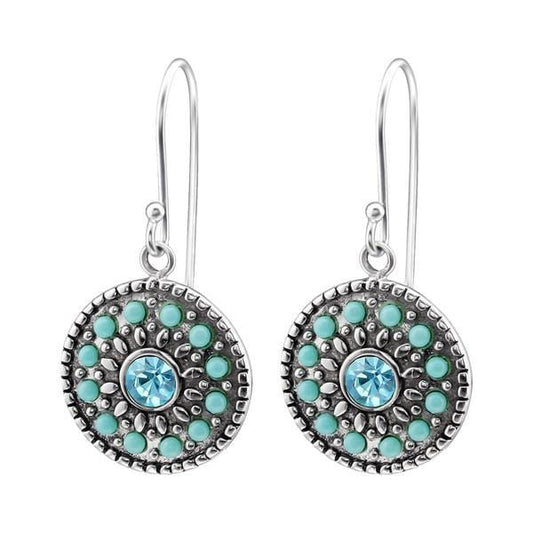 Silver Mosaic Earrings