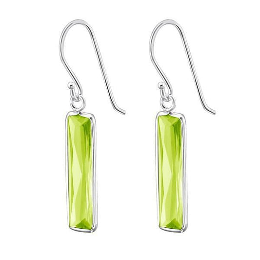 Silver Rectangle Earrings