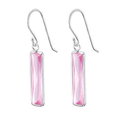 Silver Rectangle Earrings