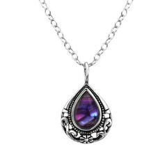 Silver Pear Shaped Necklace