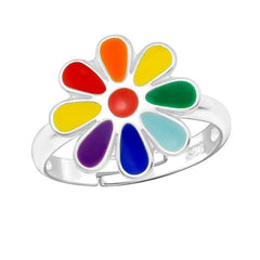 Silver Flower Ring For Girls