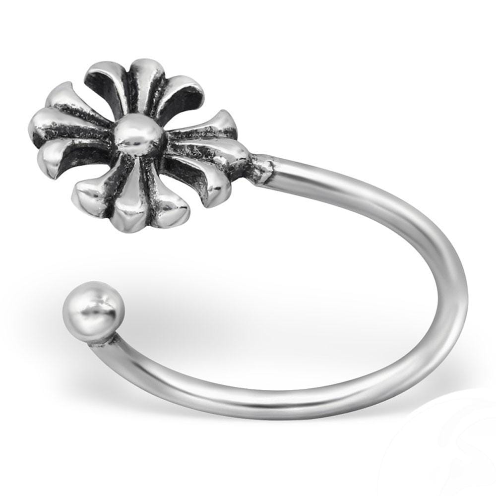 Sterling Silver Cross Ear Cuff