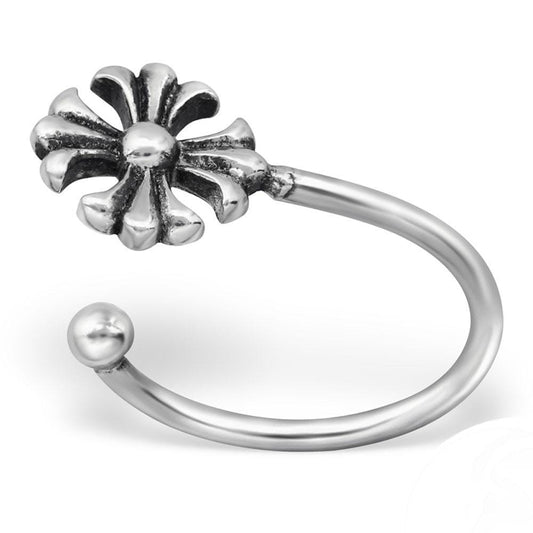 Sterling Silver Cross Ear Cuff