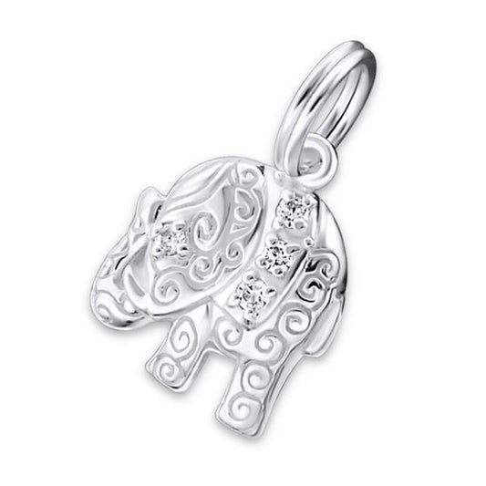 Silver Elephant Charm