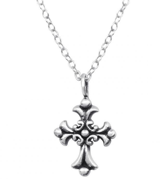 Silver Gothic Cross Necklace