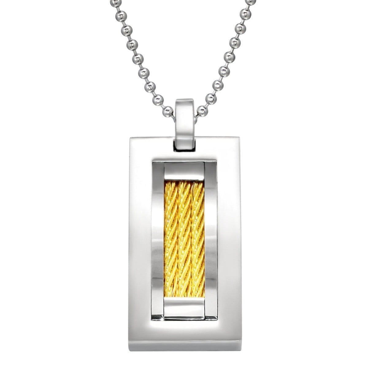 Stainless Steel Pendant Tag Necklace