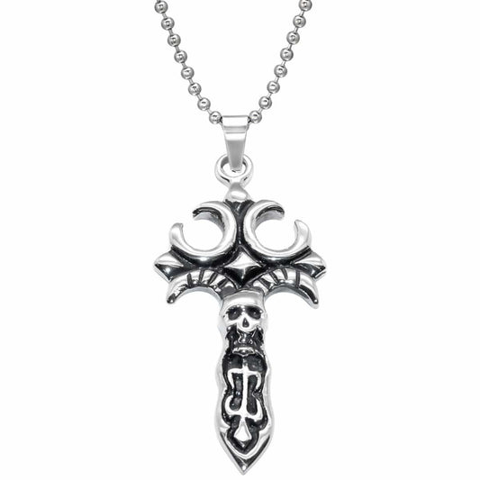 Steel Pendant Cross Necklace