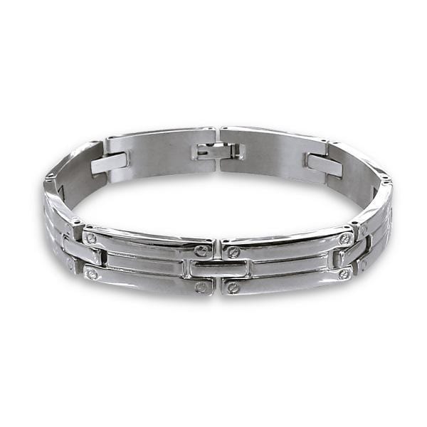 Mens cuff Bracelets Stainless Steel 22 CM