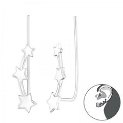 Silver Star Ear Pin