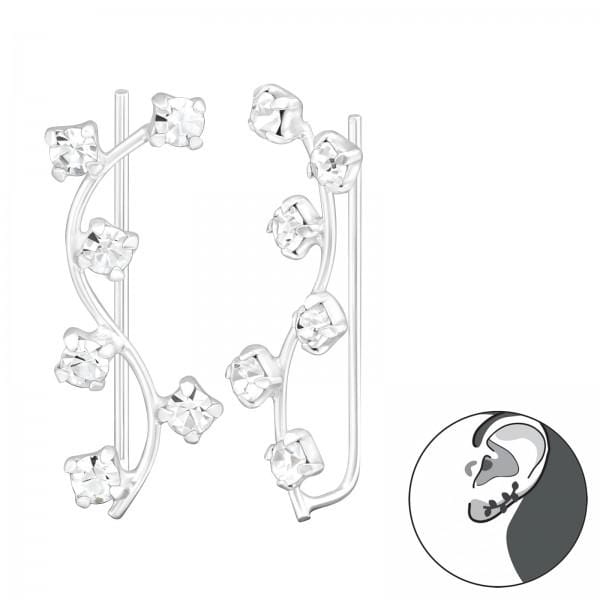 Silver Branch Ear Cuff Wrap