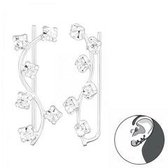 Silver Branch Ear Cuff Wrap