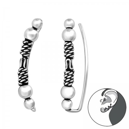 Bali Silver ear cuff wrap