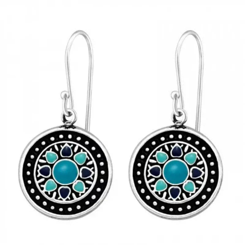 Silver Ethnic Earrings