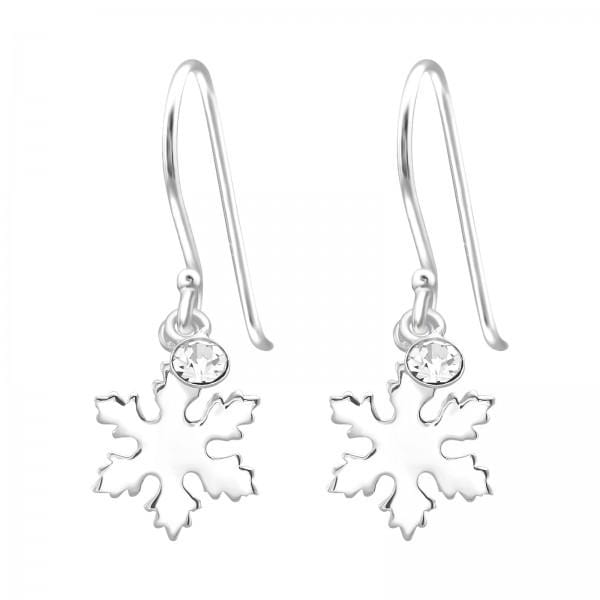 Sterling Silver Snowflake Earrings